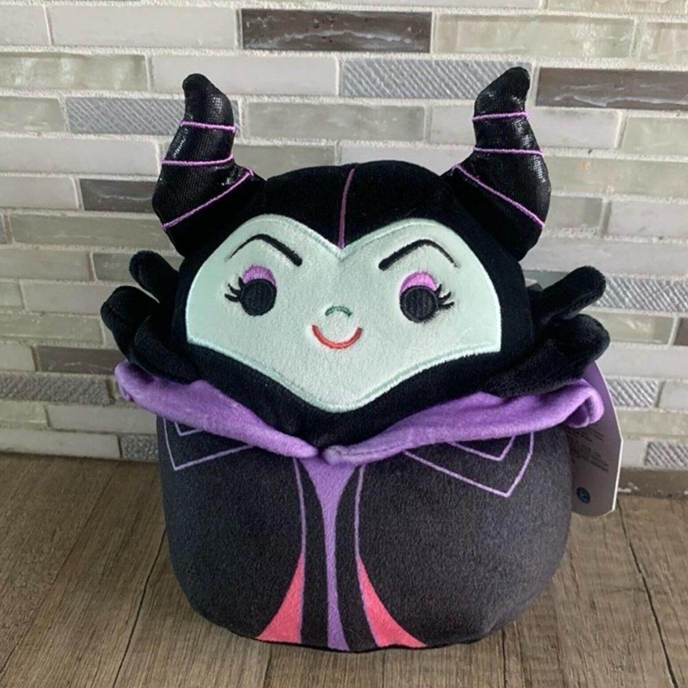 Disney Squishmallow Maleficent Black Purple Villain Plush 8" Sleeping Beauty